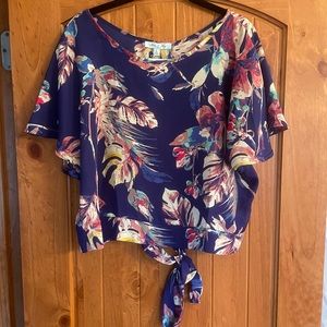 Floral Crop Top tie in back